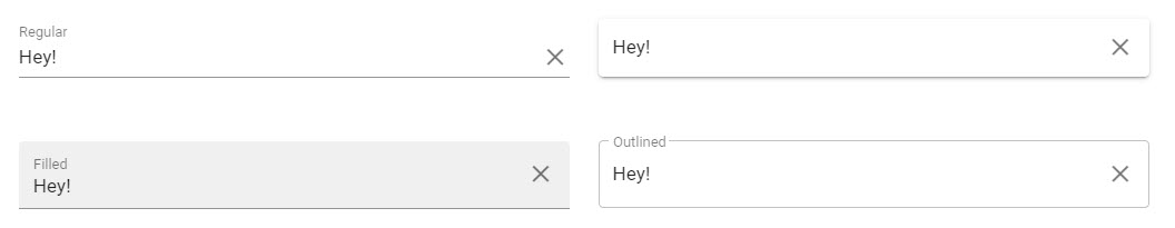 Clearable input fields
