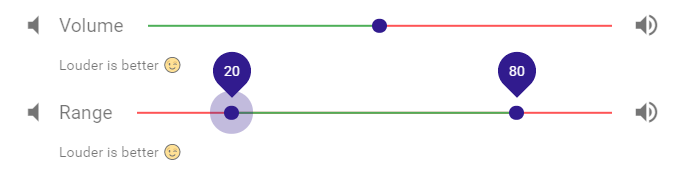 Color, Labels Icons and Hint Text